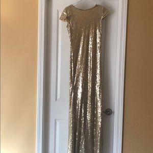 Gold Sequin Formal Dress